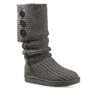 UGGS Knit Classic Cardy Grey Boots Women’s Size 7